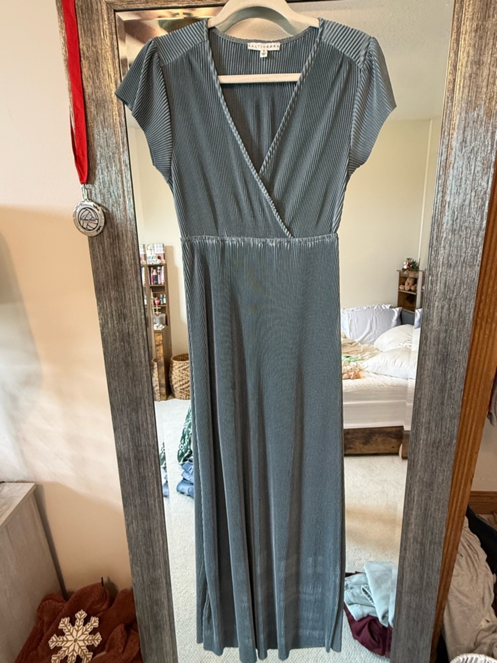 Baltic Born Slate Blue Maxi Wrap Dress